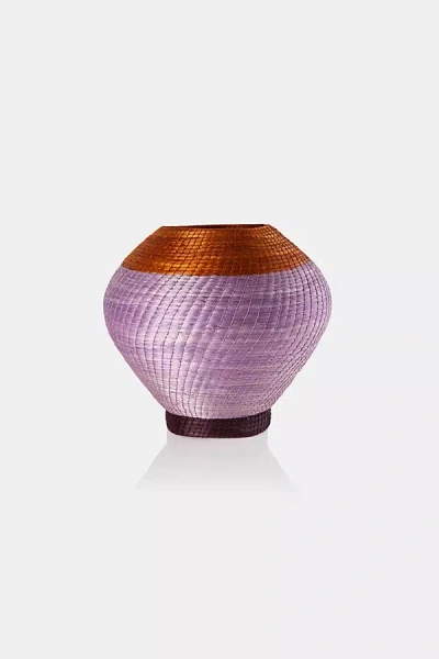 Charlie Sprout Colorblock Halo Vase In Purple