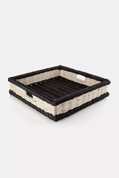 Charlie Sprout Colorblock Large Sqaure Tray In Black
