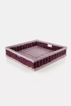 Charlie Sprout Colorblock Large Sqaure Tray In Purple