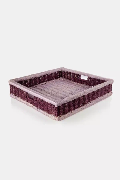 Charlie Sprout Colorblock Large Sqaure Tray In Purple