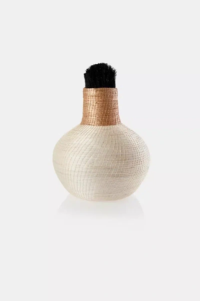 Charlie Sprout Colorblock Ostrich Vase In Beige