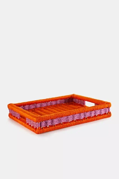 Charlie Sprout Colorblock Tray In Orange