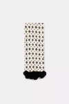 Charlie Sprout Diamonds Pom Pom Throw In Black