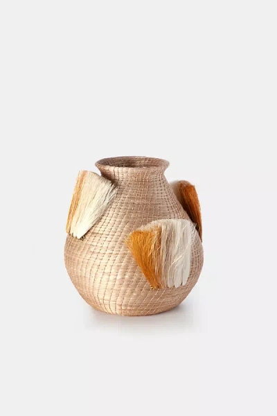 Charlie Sprout Fanned Out Bulbous Small Vase In Gold