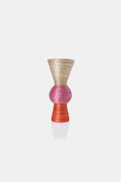 Charlie Sprout Hourglass Vase In Beige