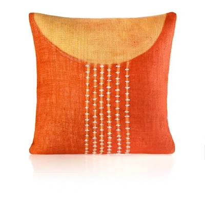 Charlie Sprout Inyanga Pillow In Orange