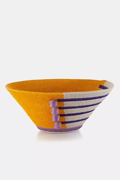 Charlie Sprout Large Fret Basket In Yellow