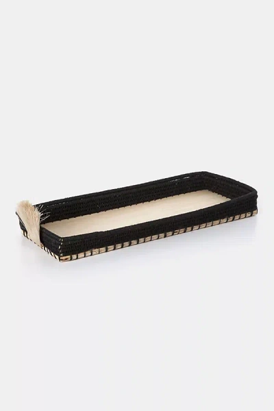 Charlie Sprout Mini Fan Bread Basket In Black