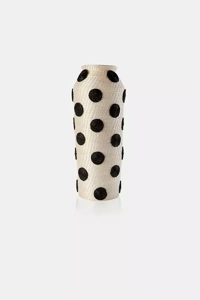 Charlie Sprout Spotted Tall Vase In Beige