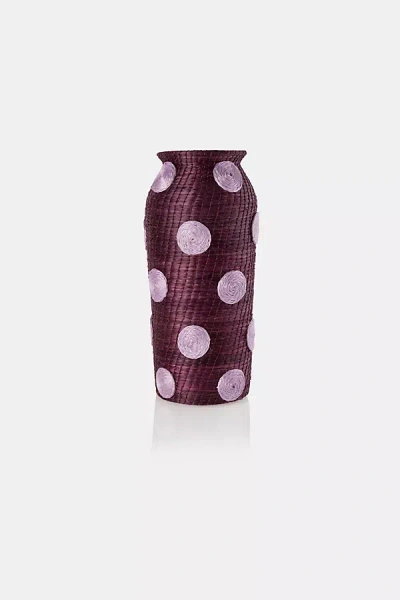 Charlie Sprout Spotted Tall Vase In Purple