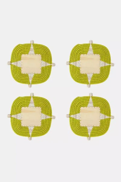Charlie Sprout Starfish Coasters In Green