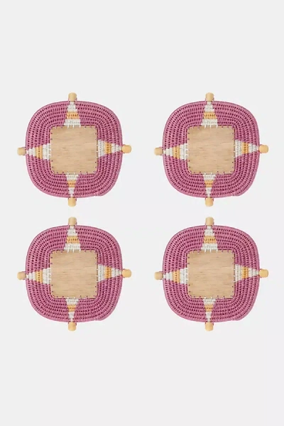 Charlie Sprout Starfish Coasters In Pink