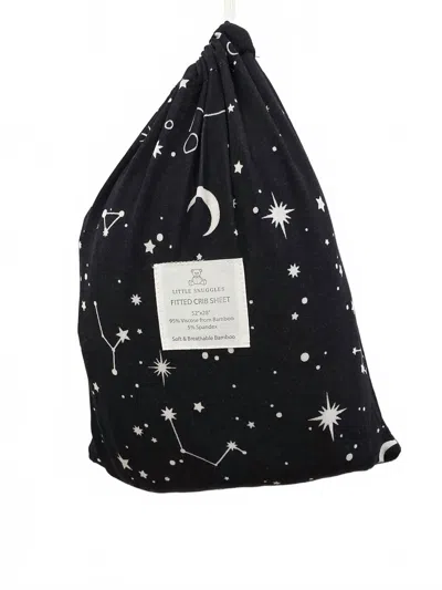 Charlies Project Constellation Fitted Crib Sheet In Black