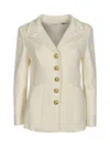 Charlott 5 Button Blazer In White