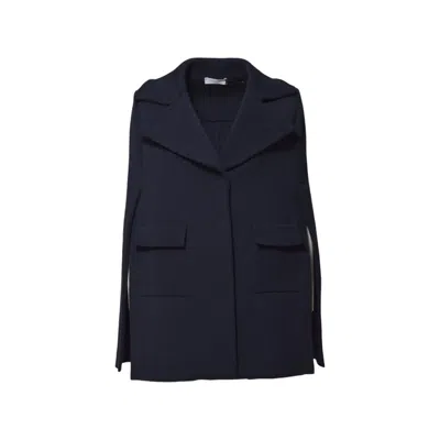 Charlott Blue Cotton Knit Short Cape