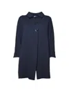 Charlott Button-up Collared Jacket In Blue