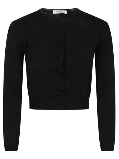 Charlott Soft Wool Jacket With Button-down Front In Black