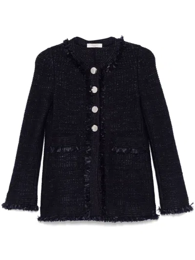 Charlott Fringed Cardigan In Black