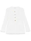 Charlott Fringed Cardigan In White