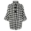 Charlott Check-pattern Crop-sleeve Jacket In Black