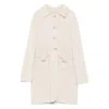 Charlott Single-breasted Flap-pocket Coat In Neutral