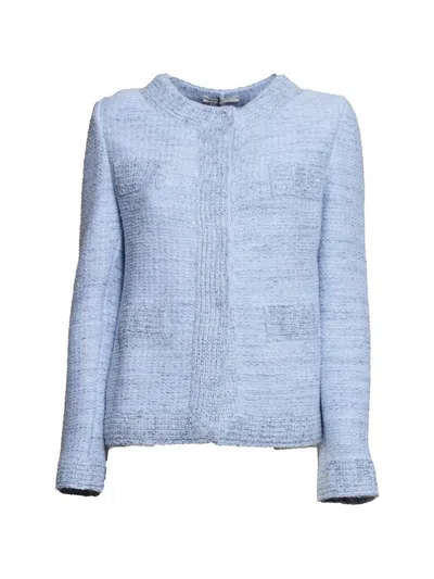 Charlott Sequin-embellished Bouclé Jacket In Blue