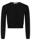 Charlott Soft Wool Jacket With Button-down Front In Black