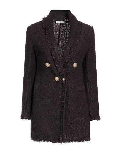 Charlott Woman Blazer Dark Brown Size Xl Polyamide In Black