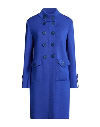 Charlott Woman Coat Blue Size M Wool