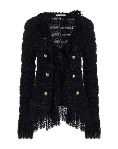 Charlott Woman Jacket Black Size M Cotton, Viscose, Linen