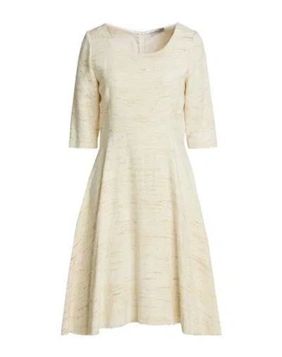 Charlott Woman Midi Dress Beige Size S Viscose In Multi