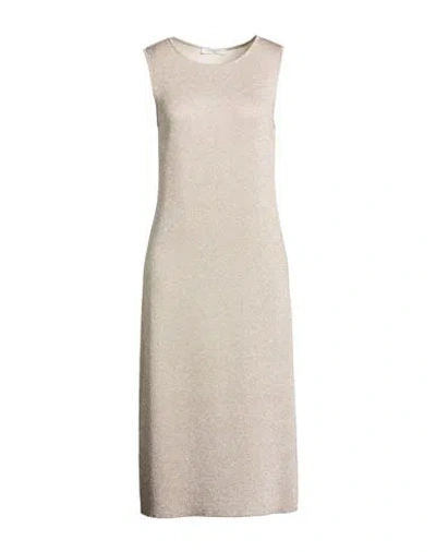 Charlott Woman Midi Dress Gold Size Xs Wool In Neutral