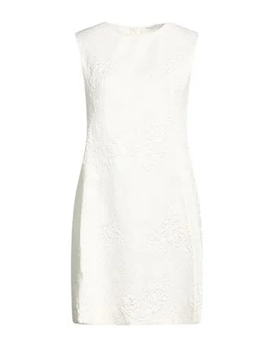Charlott Woman Mini Dress White Size S Silk