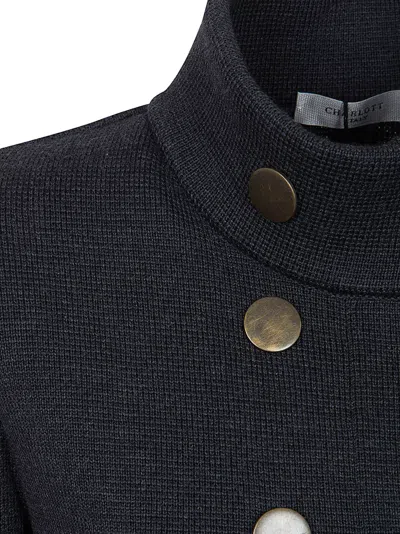 Charlott Women's Stylish Wool Jacket In Black