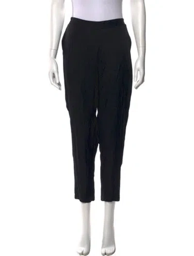 Pre-owned Charlotta Gandolfo Straight Leg Pants In Black