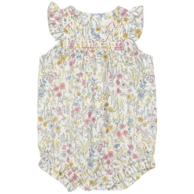 Charlotte & George Babies'  Floral Woven Bubble Romper In Multi