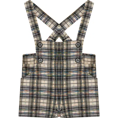 Charlotte & George Babies'  Plaid Short Overall With Strap Closure In Multi