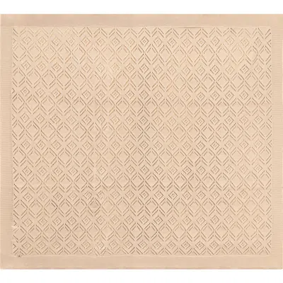 Charlotte & George Pointelle Knit Blanket In Brown