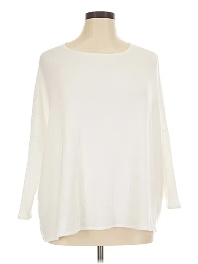 Pre-owned Charlotte Avery 3/4 Sleeve Top Ivory Boatneck Tops