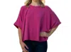 Charlotte Avery Dolman Sleeve Boxy Top In Pink In Pink