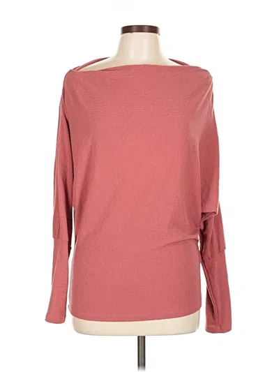 Pre-owned Charlotte Avery Long Sleeve Top Pink Boatneck Tops