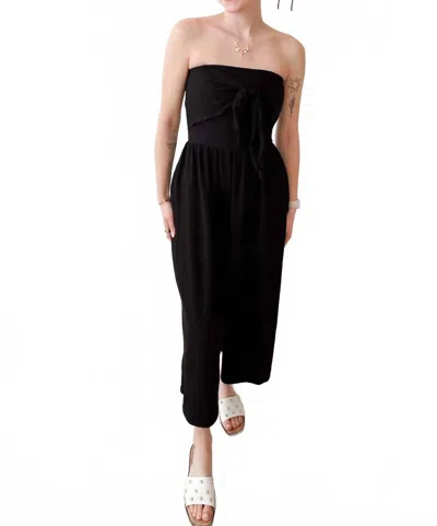 Charlotte Avery Monica Urban Rib Jumpsuit In Black