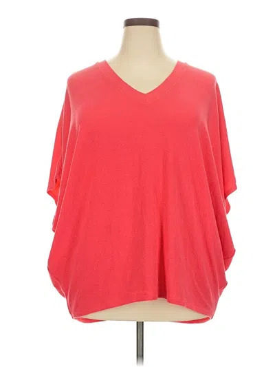 Pre-owned Charlotte Avery Short Sleeve Top Pink V Neck Tops