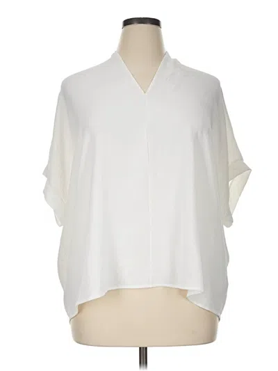 Pre-owned Charlotte Avery Short Sleeve Turtleneck In Ivory