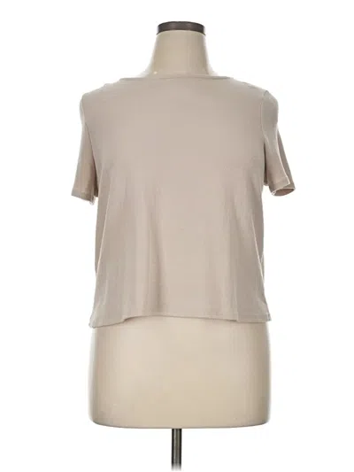 Pre-owned Charlotte Avery Short Sleeve Turtleneck In Tan