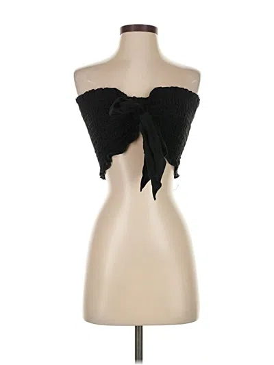 Pre-owned Charlotte Avery Sleeveless Top Black Strapless Neckline Tops