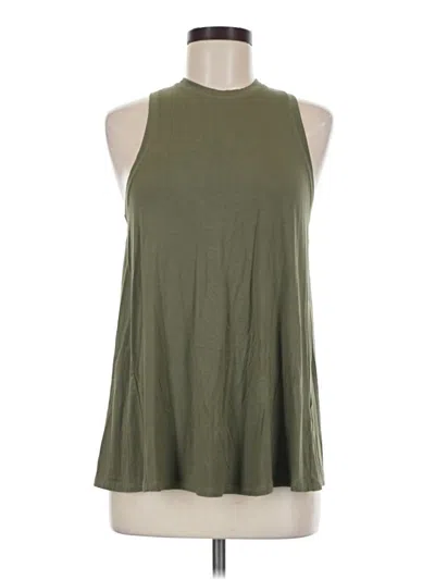 Pre-owned Charlotte Avery Tank Top Green Halter Neckline Tops