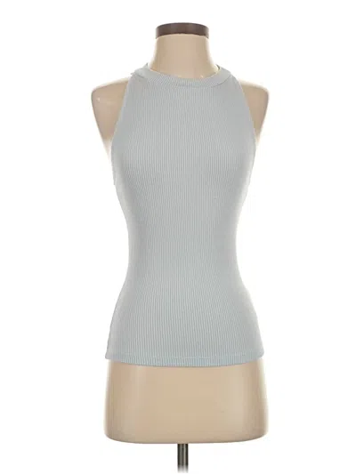 Pre-owned Charlotte Avery Tank Top Silver Halter Neckline Tops