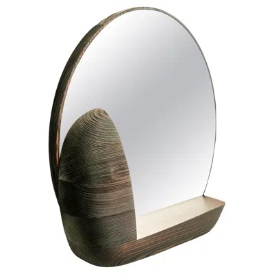 Pre-owned Charlotte Besson-oberlin Massive Mirror By  In Minimalist Cedar Frame In Brown