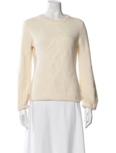 Pre-owned Charlotte Brody Cashmere Crew Neck Sweater In Neutral